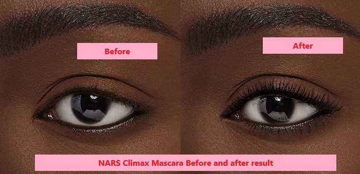 NARS Climax Mascara Before and after result