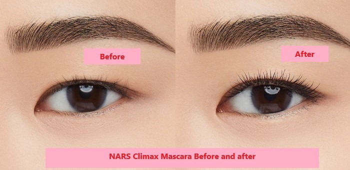 NARS Climax Mascara Before and after