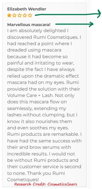 rumi mascara negative review