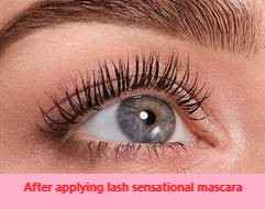 after applying lash sensational mascara