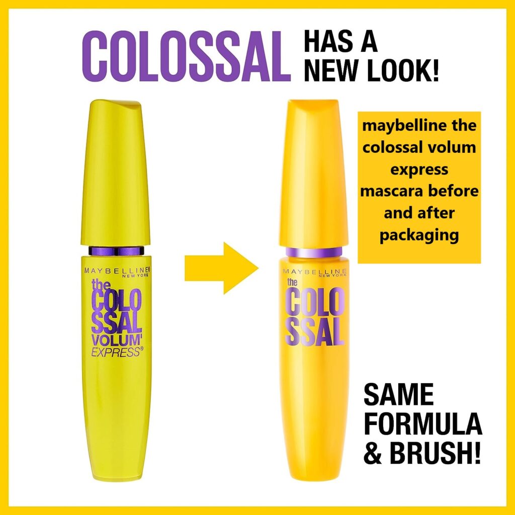 maybelline the colossal volum express mascara before and after packaging