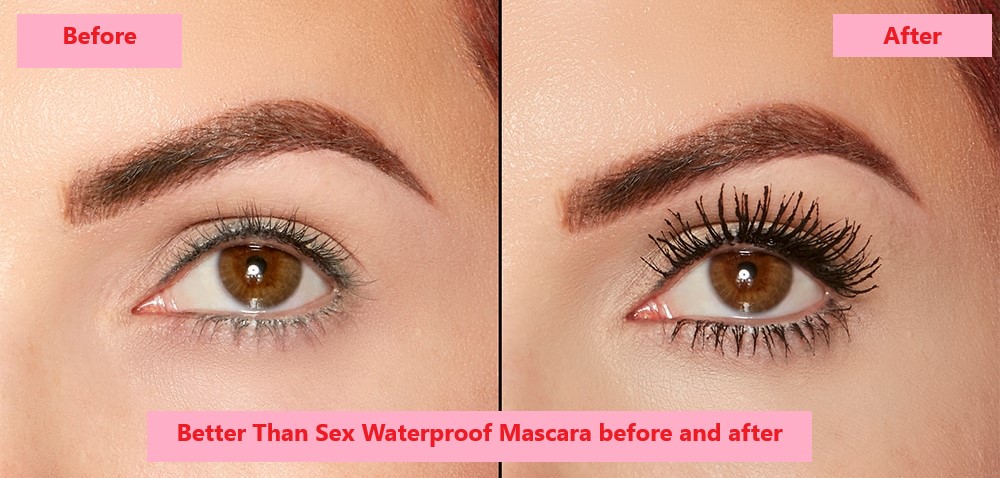 Better Than Sex Waterproof Mascara before and after