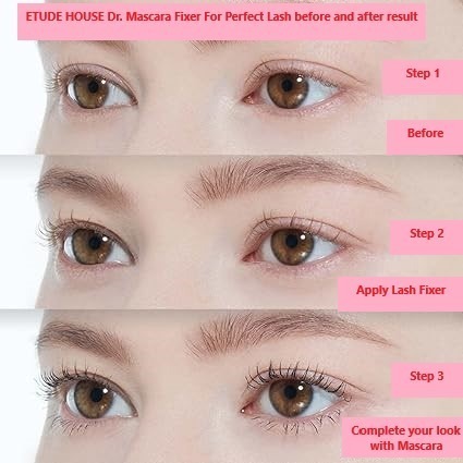 ETUDE HOUSE Dr. Mascara Fixer For Perfect Lash before and after result