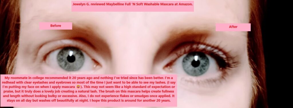 Jewelyn G. reviewed Maybelline Full 'N Soft Washable Mascara