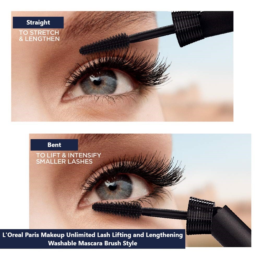 L'Oreal Paris Makeup Unlimited Lash Lifting and Lengthening Washable Mascara Brush Style