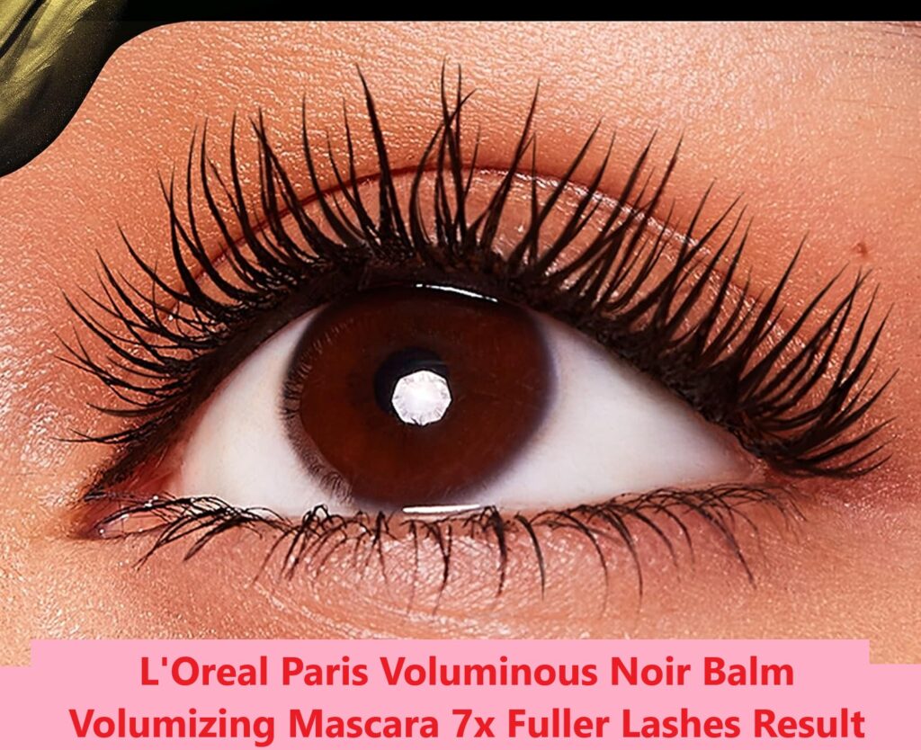 L'Oreal Paris Voluminous Noir Balm Volumizing Mascara 7x Fuller Lashes Result