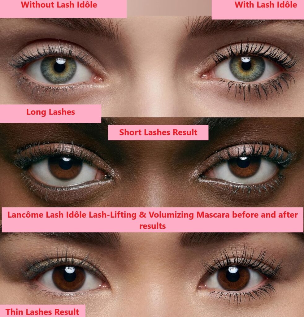 Lancôme Lash Idôle Lash-Lifting & Volumizing Mascara before and after results