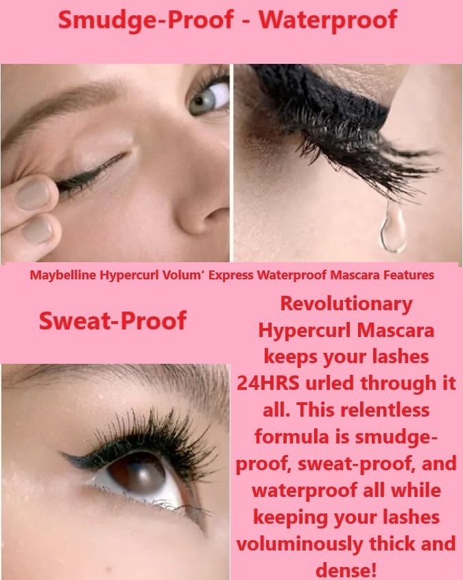 Maybelline Hypercurl Volum Express Waterproof Mascara Features