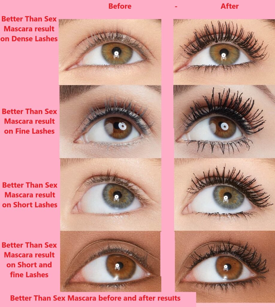 Better Than Sex Mascara before and after results
