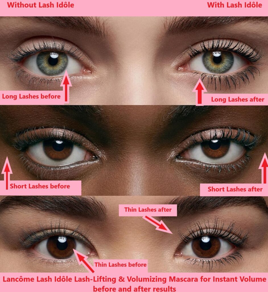 Lancôme Lash Idôle Lash-Lifting & Volumizing Mascara for Instant Volume before and after results