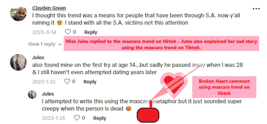 Miss Jules replied to mascara trend on tiktok