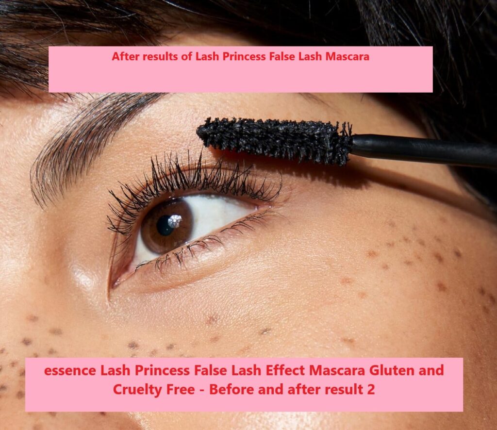 essence Lash Princess False Lash Effect Mascara Gluten and Cruelty Free - Before and after result 2