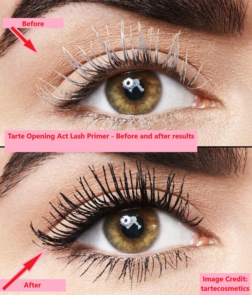 Tarte Opening Act Lash Primer - Before and after results