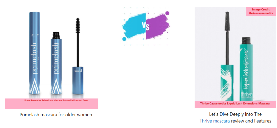 Primelash mascara VS Thrive mascara