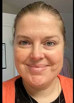 photo of Rochelle lashes before thrive mascara coat