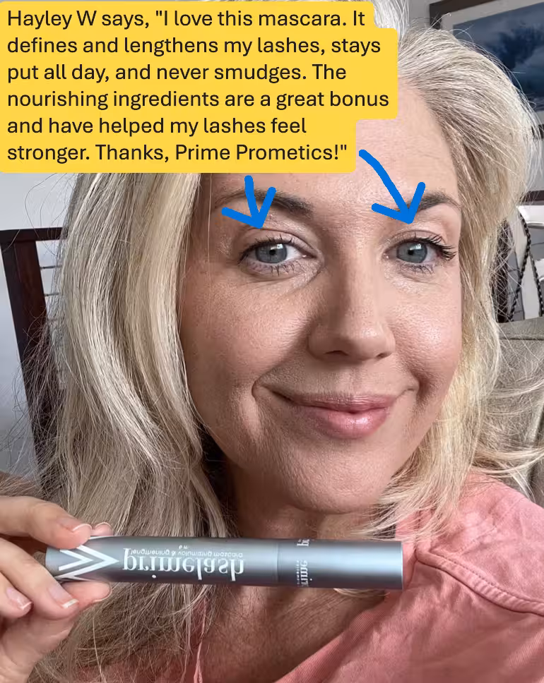 Hayley W photo after two coats of primelash mascara